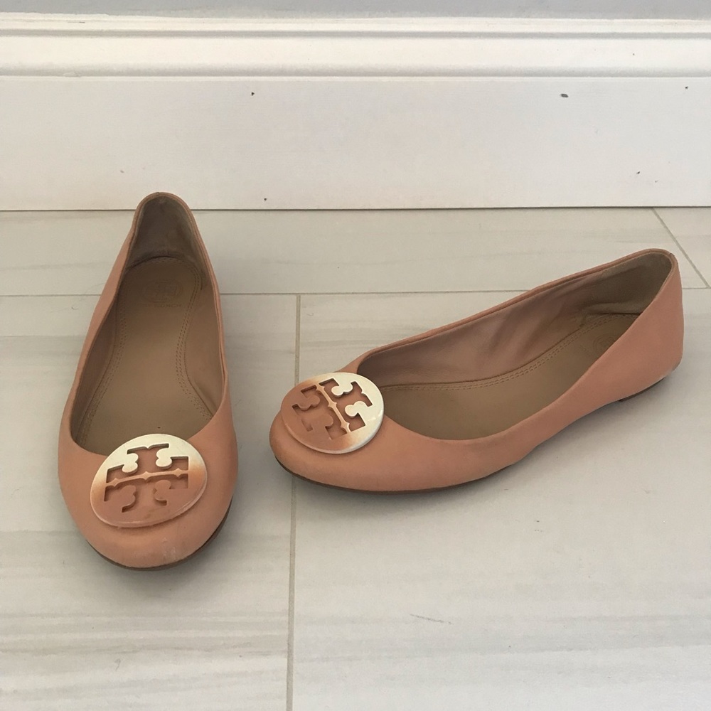 Tory Burch Beige Neutral Flats, size